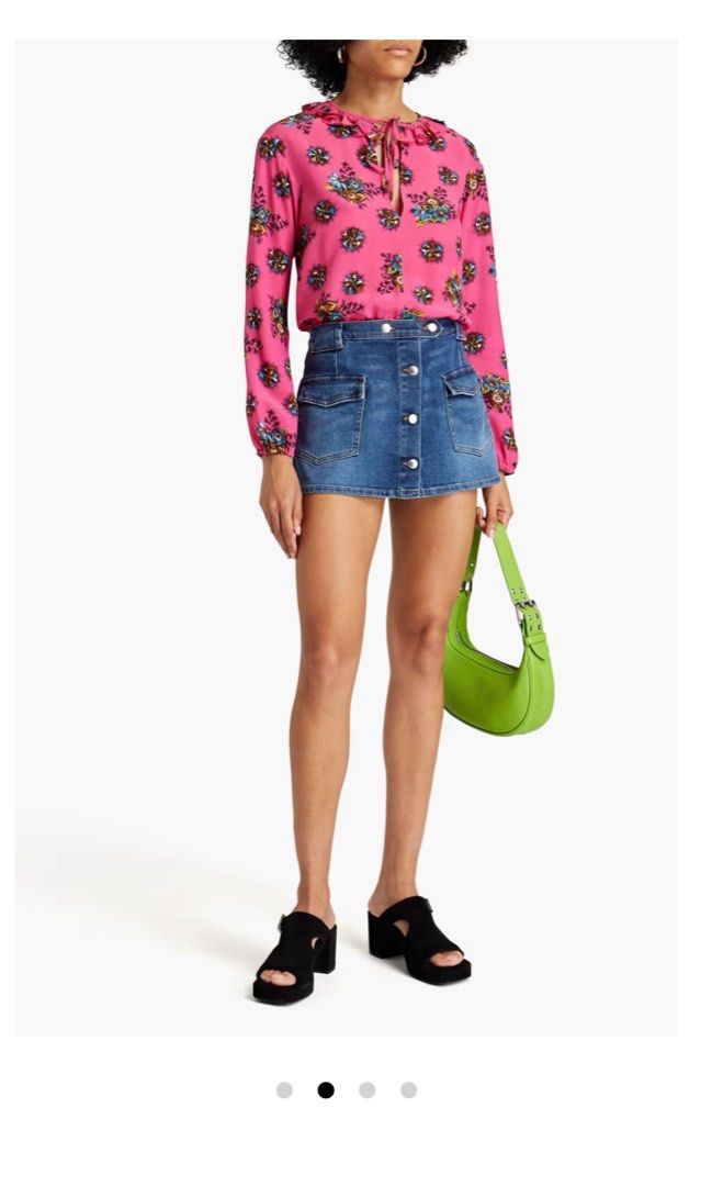 Red valentino 2025 denim skirt