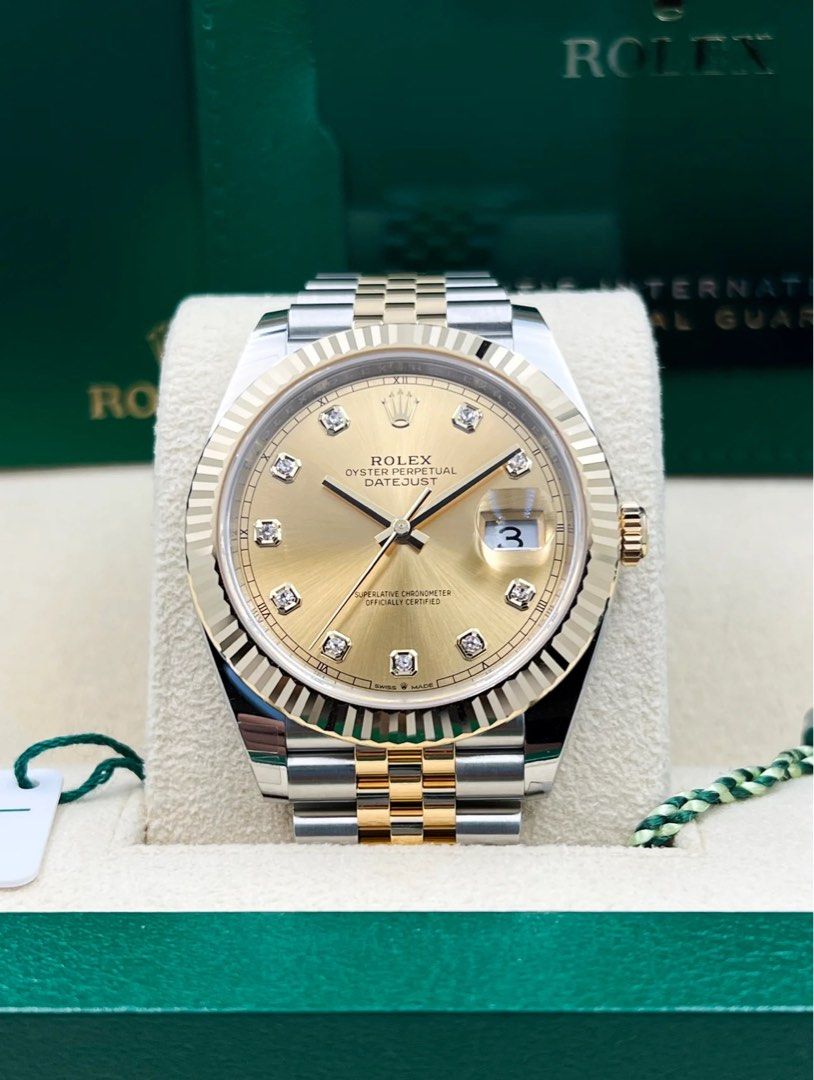Rolex datejust 10 on sale diamonds