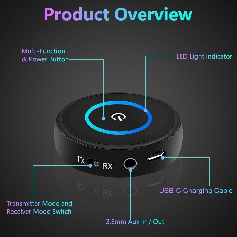 SALE Golvery Bluetooth 5.3 Transmitter and Receiver, 2 in 1