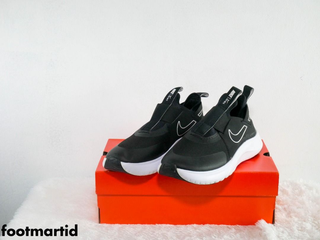 Sepatu Running Sport Nike Flex Plus (GS) Kids White Black Original BNIB 100%