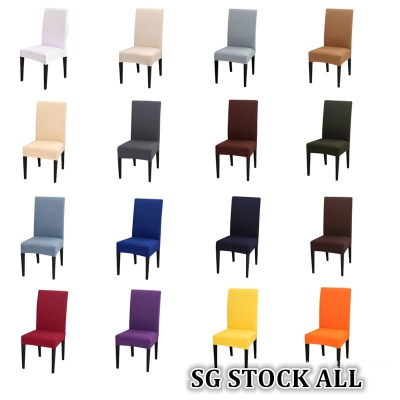 SG Chair Cover Dining Chair Cover Elastic Chair Cover seat Cover Chair Cover Elastic Spandex Seat Cushion Cover