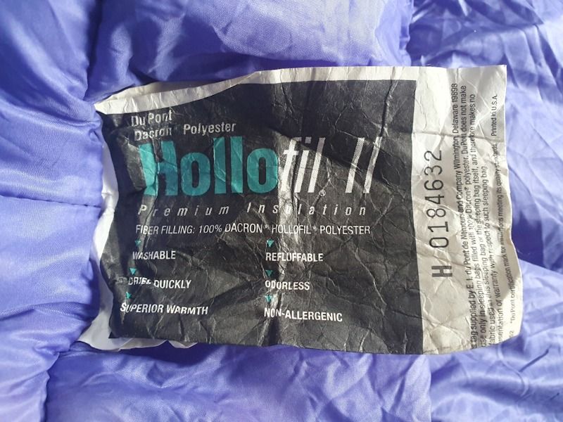 Dupont hollofil ii top sleeping bag