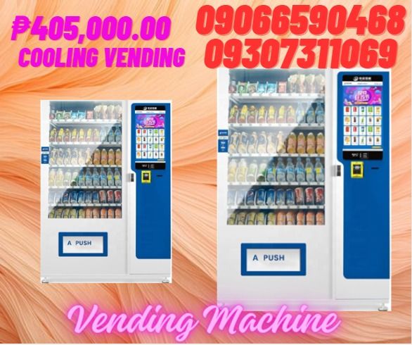 Snacks and Drinks Cooling Vending Machine For Sale (Category: Refrigerators and Freezers) located in Caloocan City. Submitted by ultimateni42771 (Listing ID 1278204727, Image 1). Description: Snacks and Drinks Cooling Vending Machine For Sale ₱405,000.00 1)Color:White 2)Dimension:1920x1375x855mm Weight:360KGS 3. With refrigerating unit 4. Capacity:300-500 piece,6 spiral layers .10-wide 5. GPRS wireless management 6. Free to use Cloudy system for 