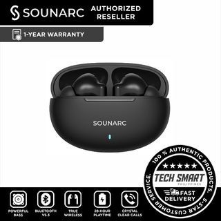 SOUNARC Q1 ENC Earbuds Headphones Bluetooth 5.3 28 Hours of Playtime Voice Access Deep Bass Sports Ear Buds with Built-in Mic