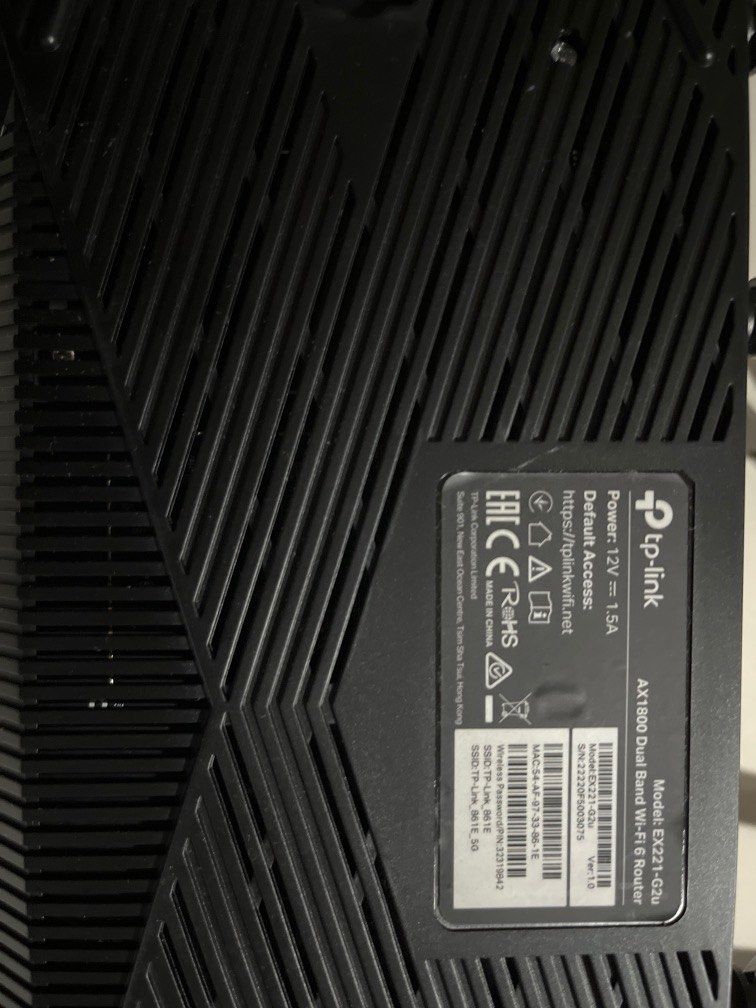 Spare TP link router - Ex221-G2u, Computers & Tech, Parts & Accessories ...