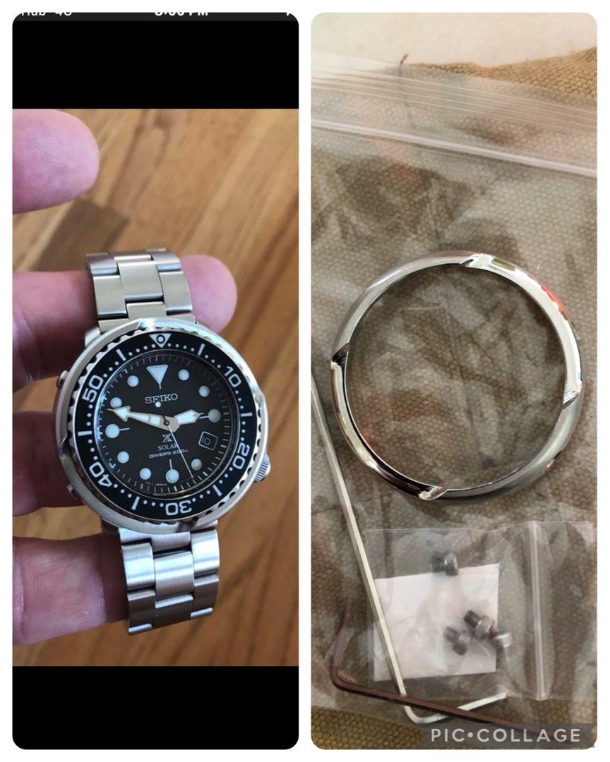 Stainless steel shroud for Seiko tuna solar SNE series Men s