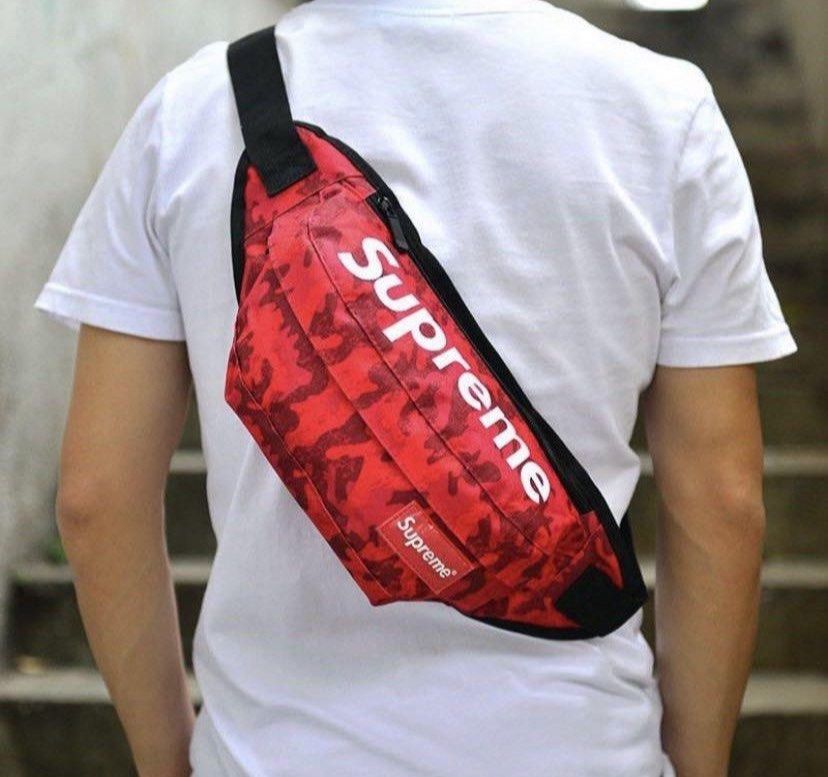 Supreme Canvas camouflage Women Men Waist Chest Pouch Bag Men s Fashion Bags Sling Bags on Carousell