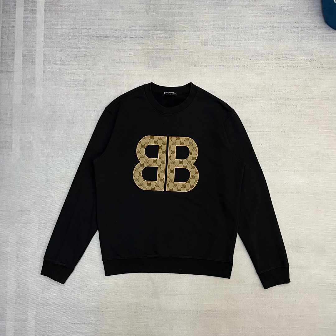 Balenciaga sweatshirt top womens gold