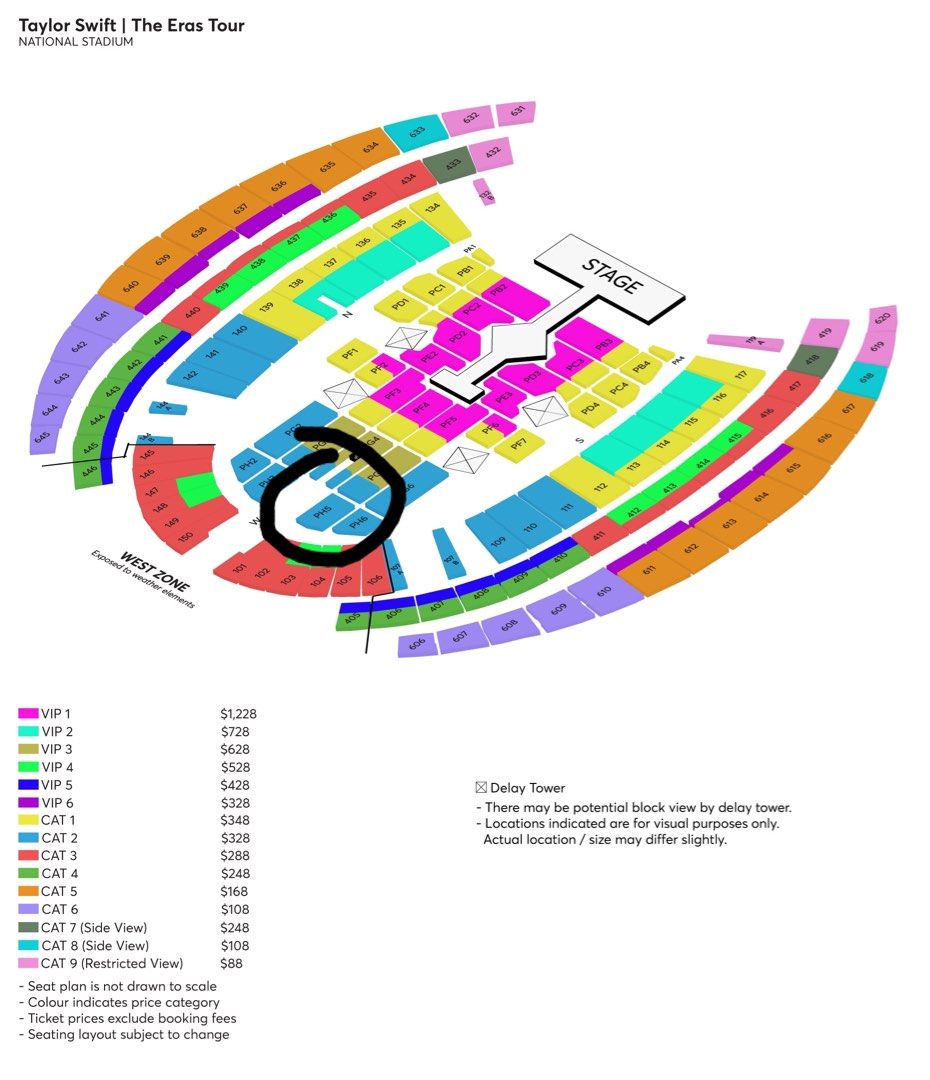 Taylor Swift 2024 Concert Cat 2 Ticket, Tickets & Vouchers, Event