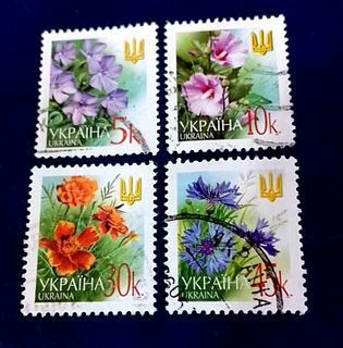 Ukraine 2002 - Flowers 4v. (used)