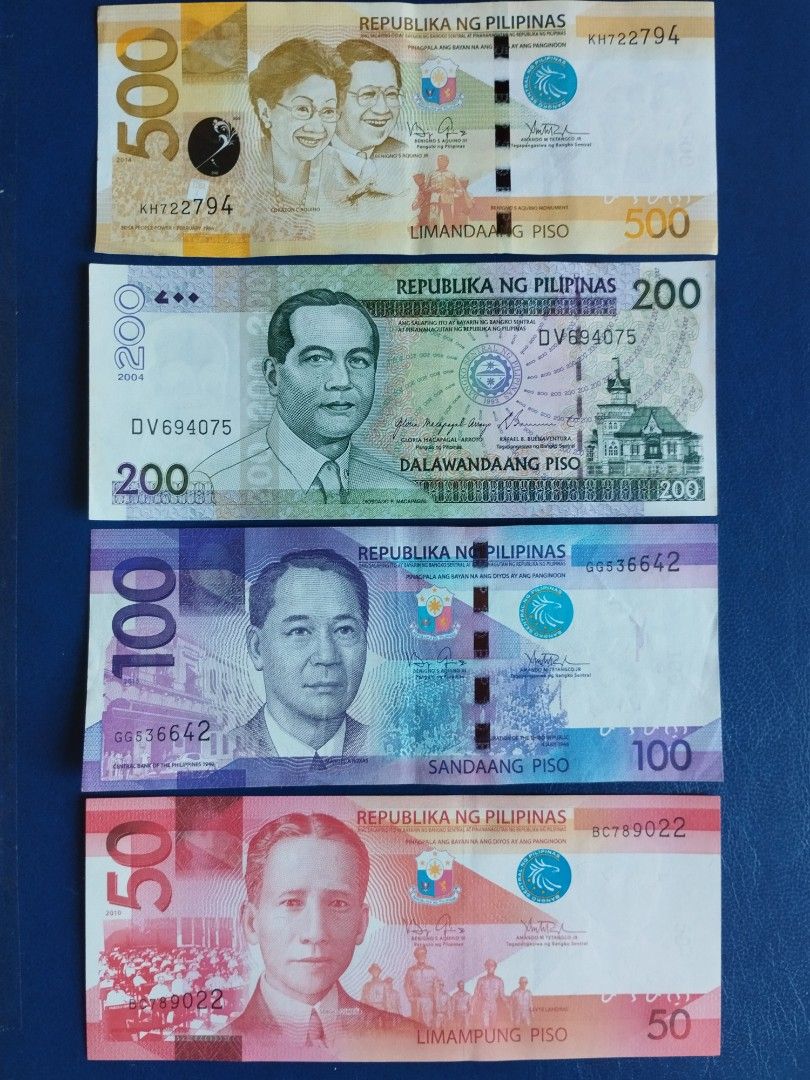 菲律賓(通用)披索四張UNC, 興趣及遊戲, 收藏品及紀念品, 錢幣- Carousell