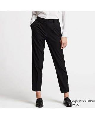 Uniqlo EZY Ankle Length Pants (Black), Women's Fashion, Bottoms