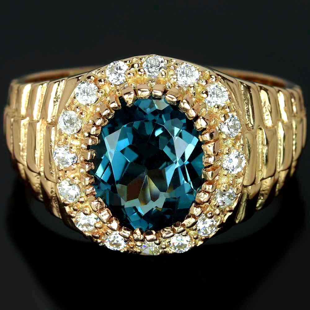 Mens gold clearance topaz rings