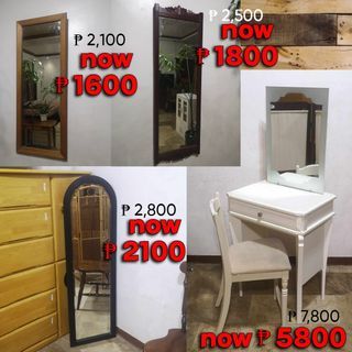 Vanity dresser & mirror solid wood (less 100-200 sf)