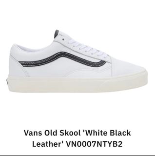 Mens white vans with black stripe hotsell