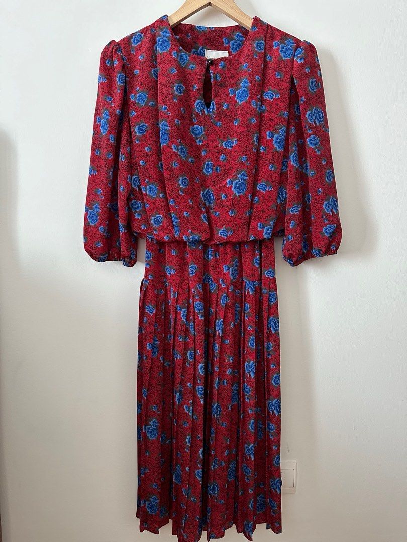 Maroon vintage hotsell dress