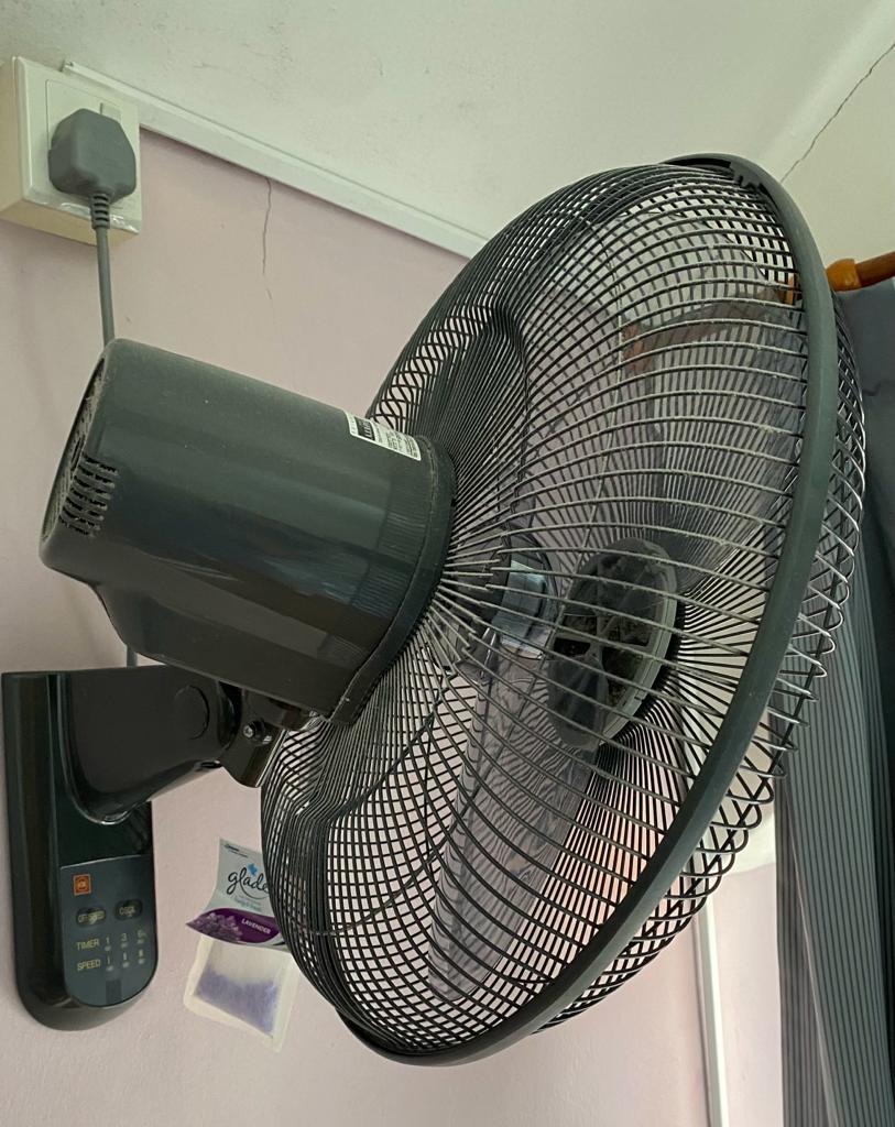 Wall mounted fan with Remote, Furniture & Home Living, Lighting & Fans ...