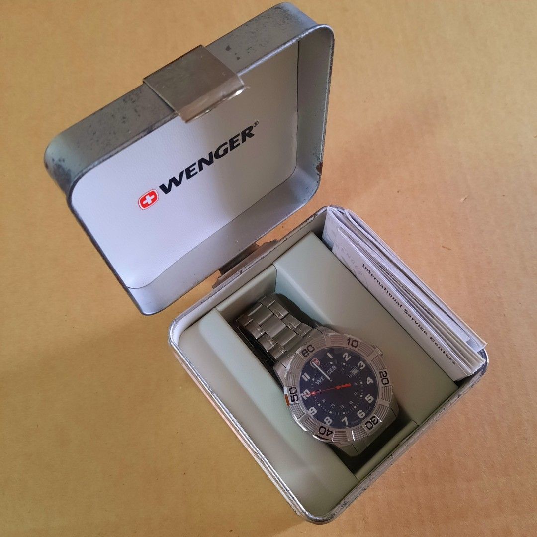 Wenger Men s 0851.10 Roadster Stainless Steel Watch with Link Bracelet
