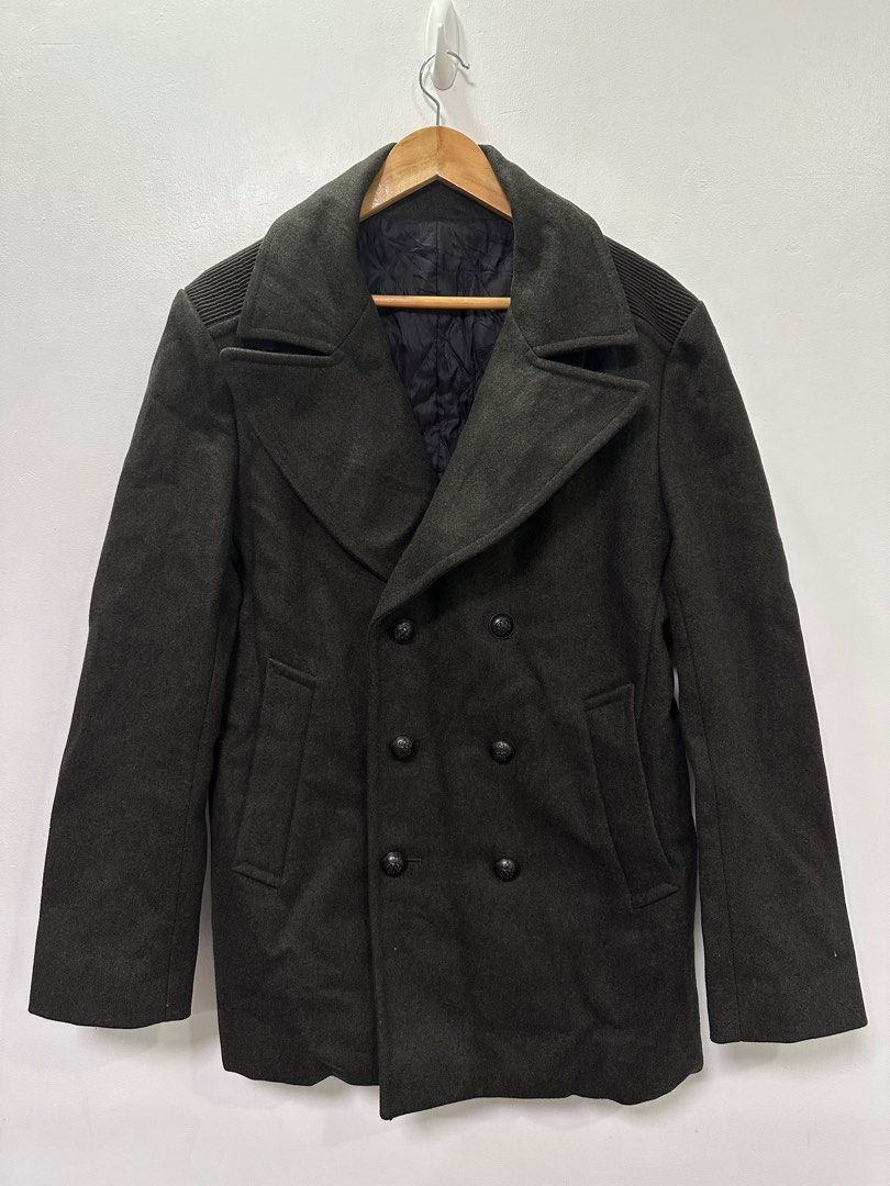 WOO YOUNG MI | Solid Homme Double Breasted Coat (Category: Coats, Jackets and Outerwear) located in Lapu Lapu. Submitted by nervecloset (Listing ID 1278263364, Image 1). Description: WOO YOUNG MI | Solid Homme Double Breasted Coat size 110 (52) W = 20.7 inches L = 31 inches Shoulders = 18 inches Sleeve Length = 25.5 inches Excellent condition 7850 + sf.