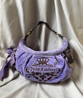 y2k juicy couture vintage rare purple royal juicy hobo bag