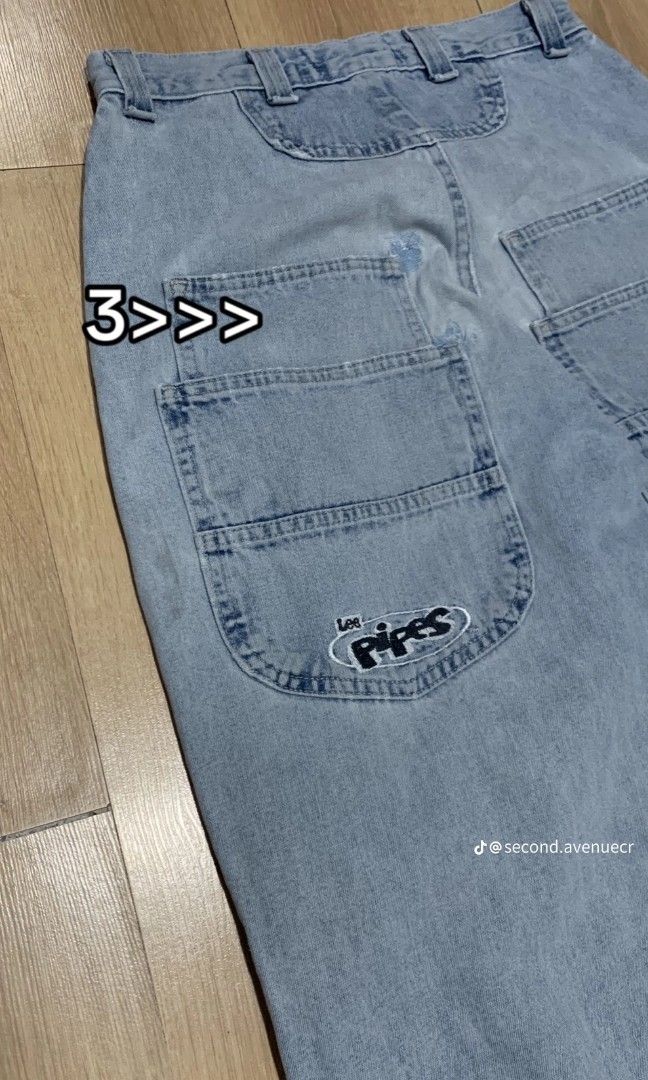 Pantalon Cargo Velours Côtelé Vintage Lee Pipes - Taille Garçons 8R, Style Y2K Utilitaire, Occasion Très Bon état