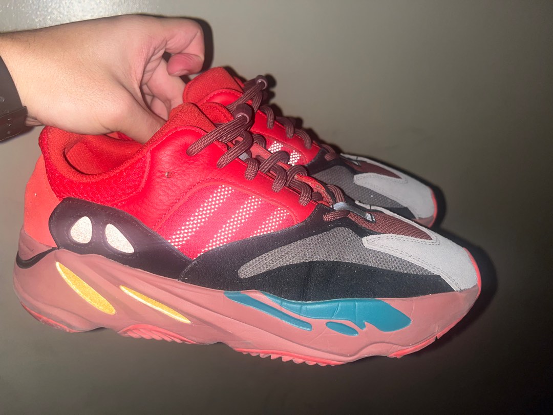 yeezy red and grey