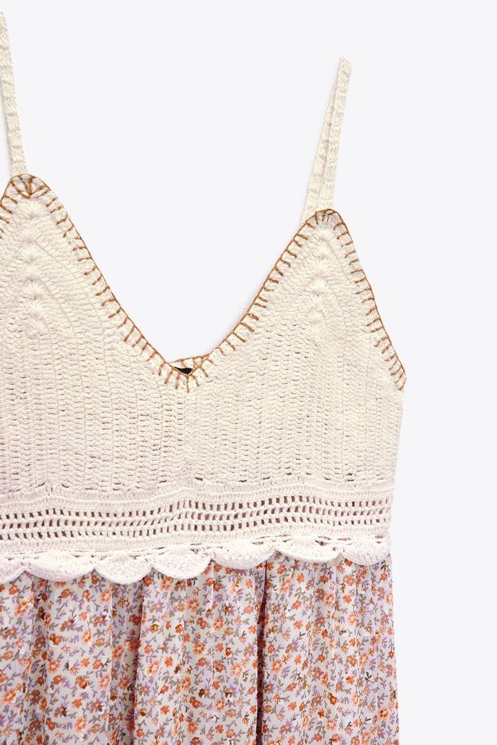 Zara Crochet Dress, Women's Fashion, Dresses & Sets, Dresses on Carousell