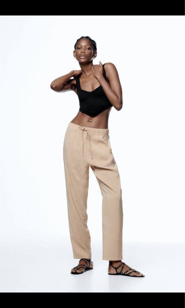 DRAWSTRING TROUSERS-View All-TROUSERS-WOMAN | ZARA United States | Outfits,  Trousers women, Clothes
