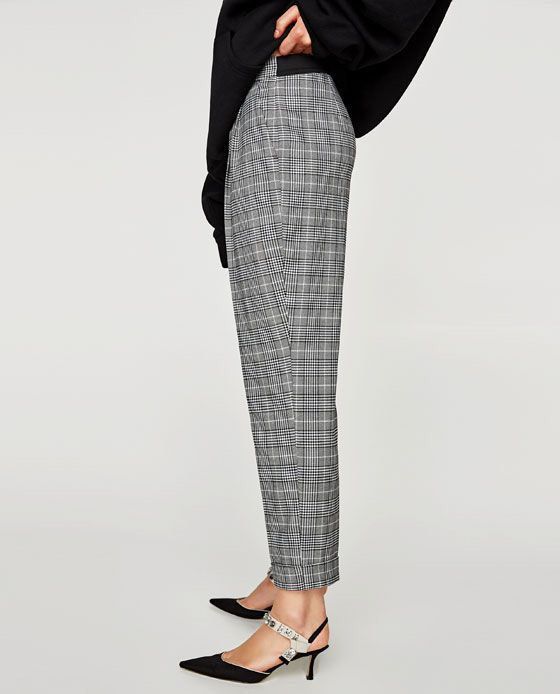 Zara Tartan Pants Fesyen Wanita Pakaian Wanita Bawahan di Carousell