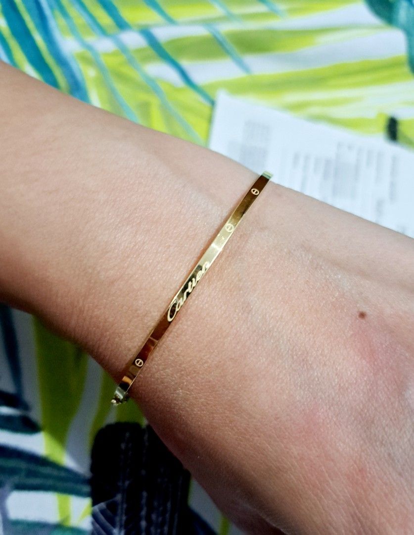 18k Gold Cartier Bangle Pawnable Women s Fashion Jewelry