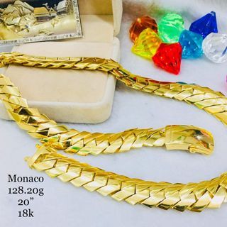18k monaco chain 20”