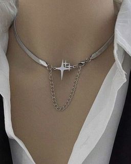 1pc Fashionable Personalized Star Pendant Titanium Steel Necklace For Men