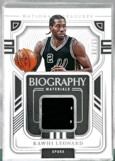 2022 23 National Treasures Biography Numbered 99 Kawhi Leonard