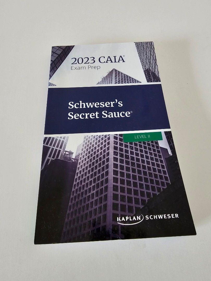 中古品情報 【未開封】SchweserNotes CAIA level2 2023 - 本