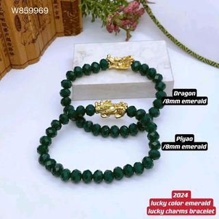2024 lucky color emerald bracelet