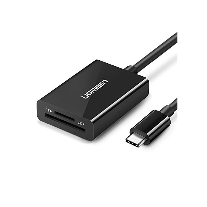 USB C to Micro SD TF Memory Card Reader, Compatible with Chromebook, 3-in-1  USB Camera Card Reader Adapter for XPS, Galaxy S10/S9 and More USB C Devices  