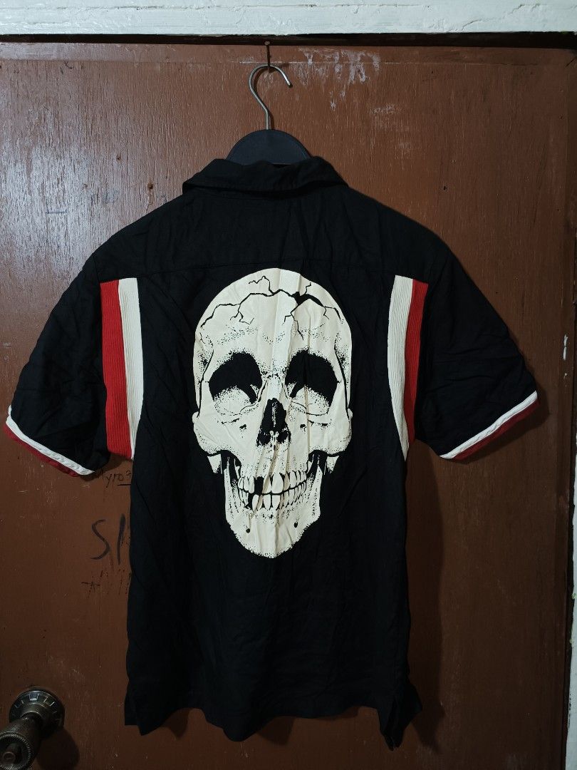 90's Hysteric Glamour Skull Bowling, Women's Fashion, Tops, Shirts
