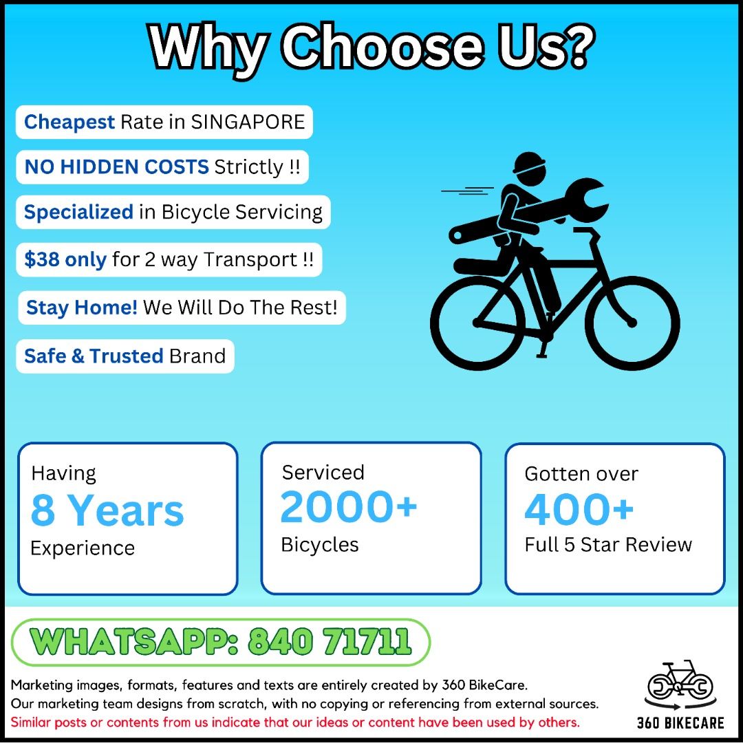 Cheapest Rate in Singapore Bicycle Service Bicycle Maintenance