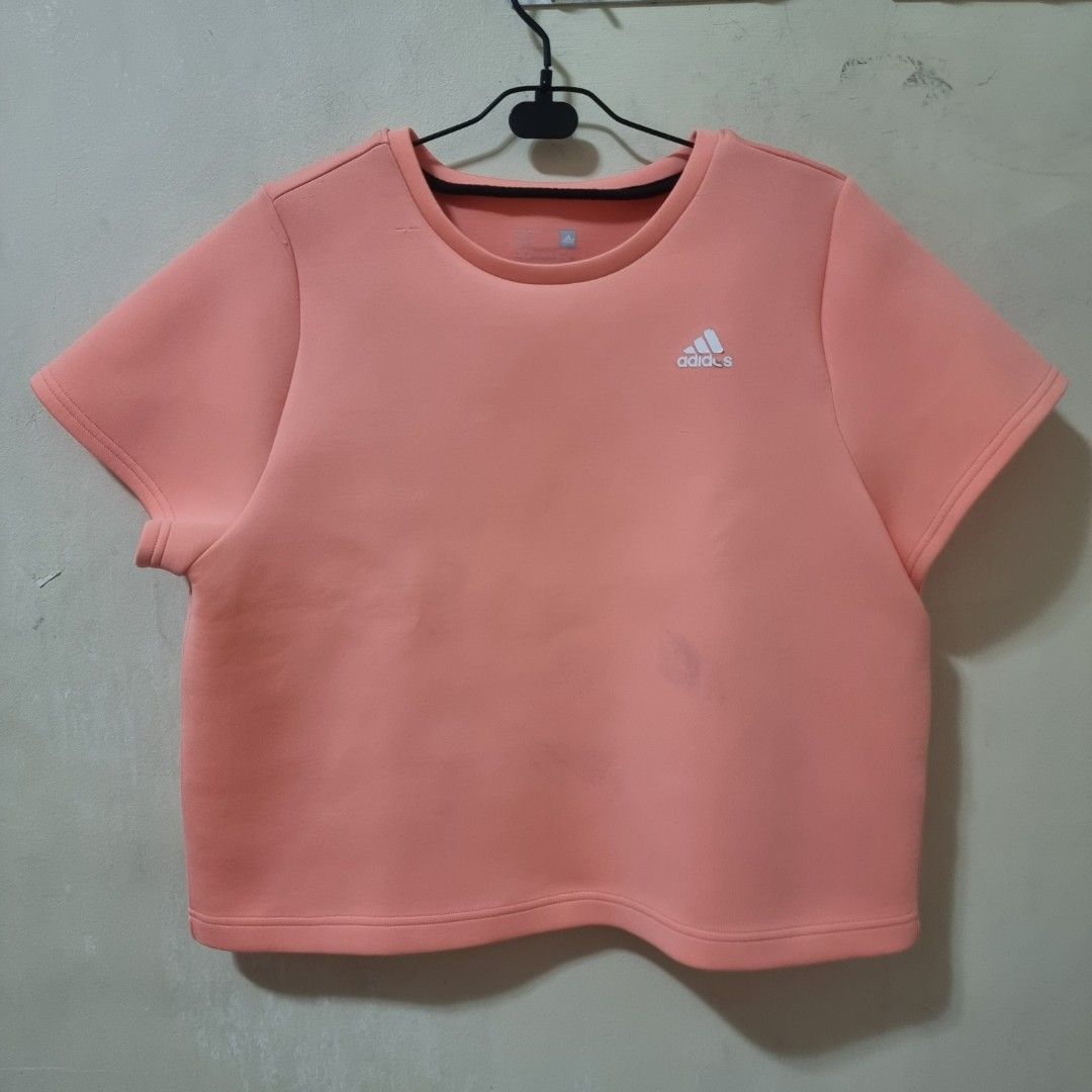 Peach adidas top new arrivals