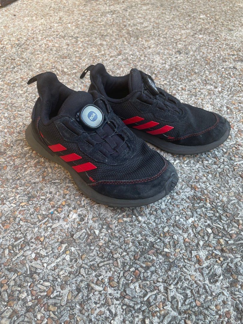 ADIDAS RapidaRun Boa K Black Red still available as of July 18 2024 Babies Kids Babies Kids Fashion on Carousell