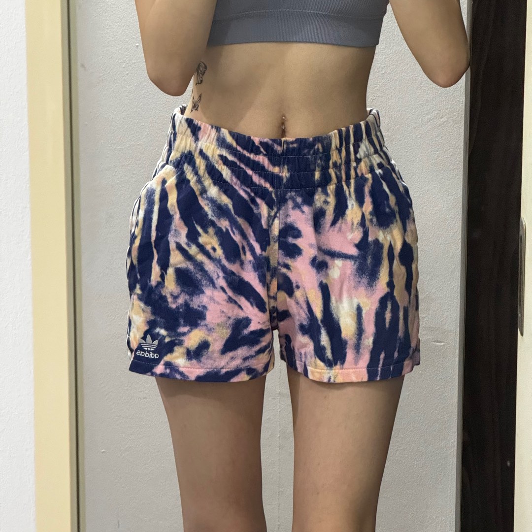 Tie dye adidas shorts clearance