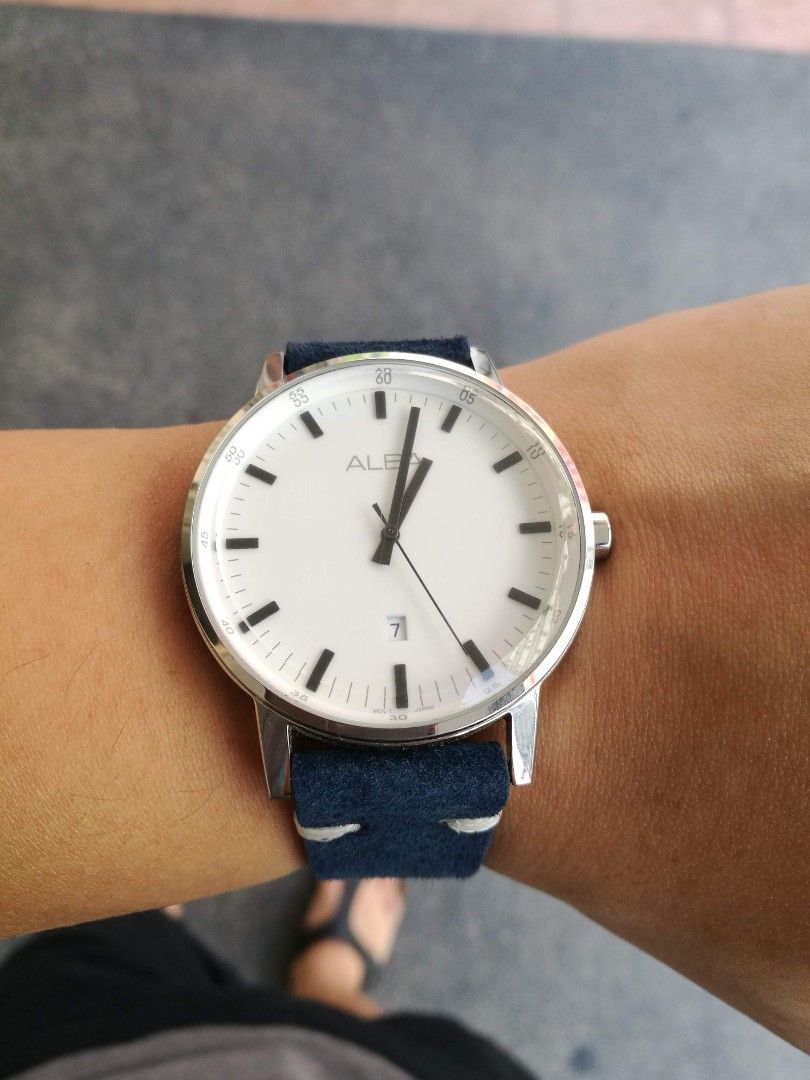 Alba Prestige AG8H31X1 quartz watch with free Kvarnsj Made In Sweden leather strap