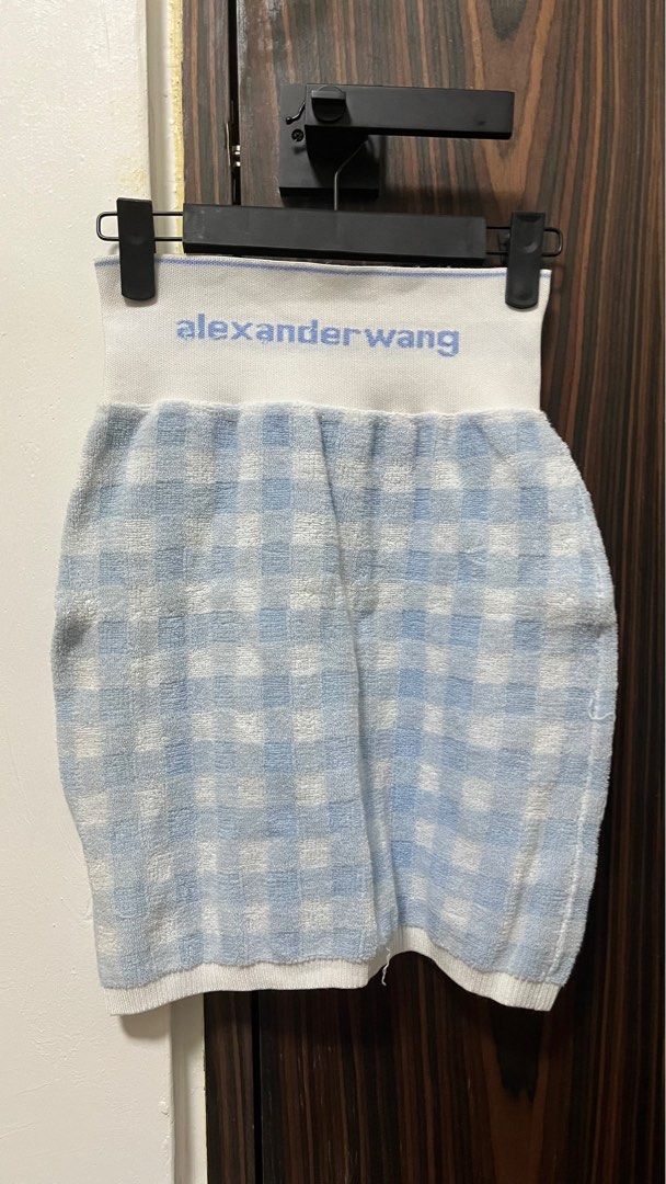 Alexander Wang gingham checked terry polo + logo waistband skirt set,  Women's Fashion, Dresses & Sets, Sets or Coordinates on Carousell