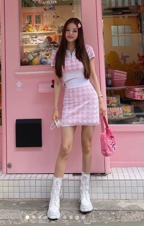 Alexander Wang gingham checked terry polo + logo waistband skirt set,  Women's Fashion, Dresses & Sets, Sets or Coordinates on Carousell