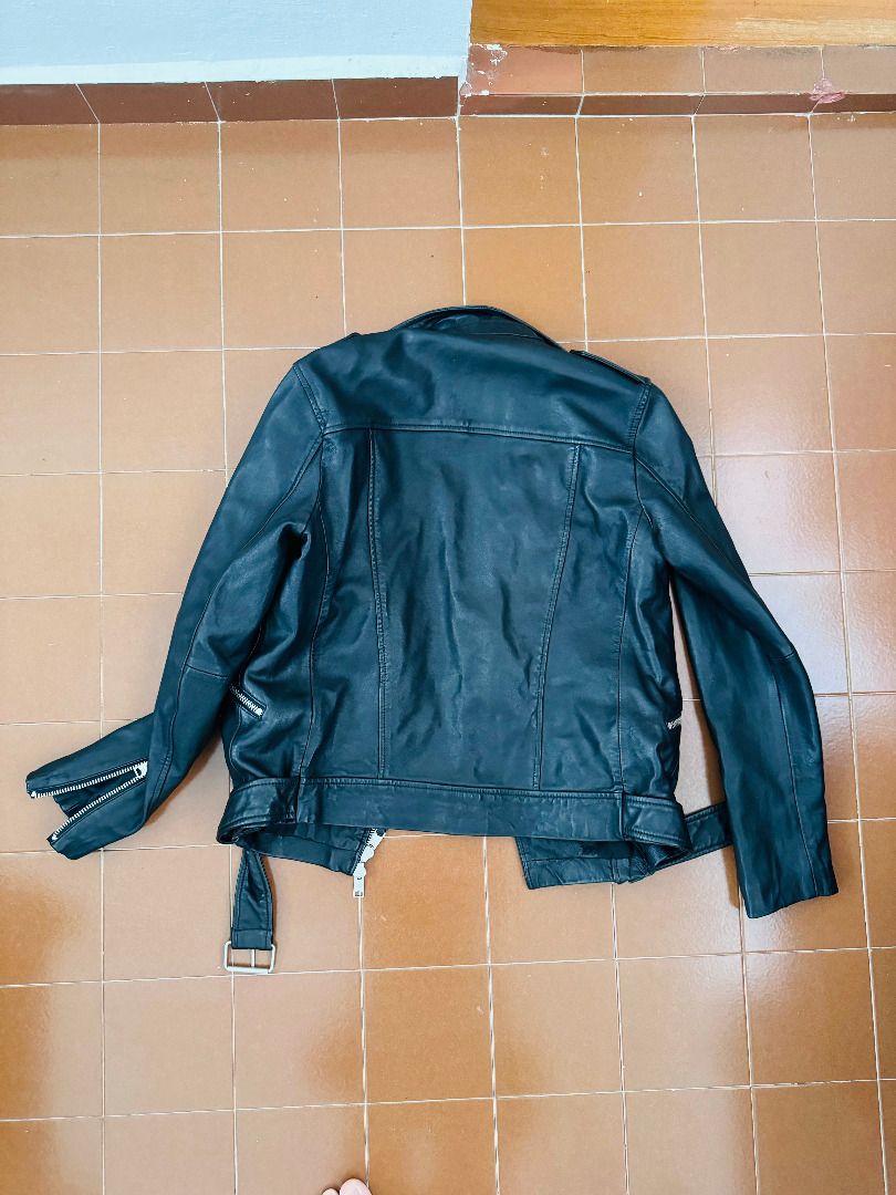 All saints kahawa shop leather jacket