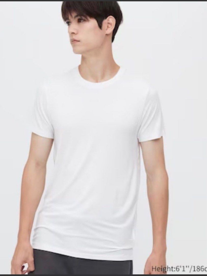 ANN4380 uniqlo heattech men L size crew neck tshirt uniqlo