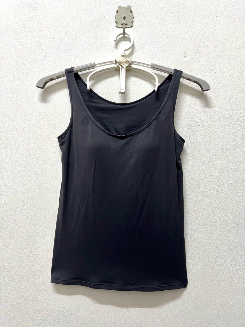 ANN4386: Uniqlo airism XL size dark grey bra sleeveless