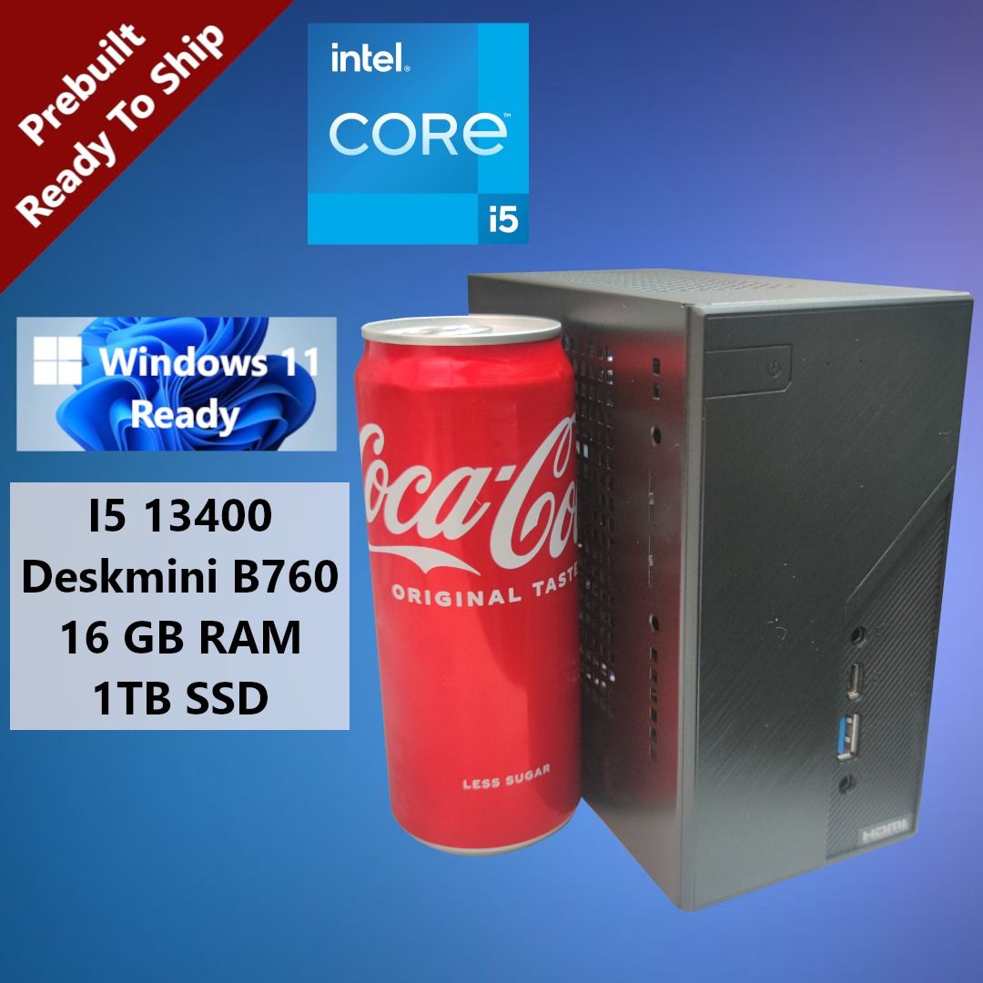 ASRock DeskMini B760 Intel Core I5 13400 Small Form Factor Mini PC 1 ...