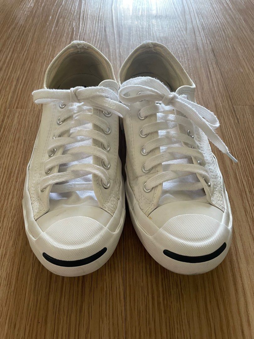Authentic JACK PURCELL Converse Size 8.5 Womens 7 Mens White Canvass