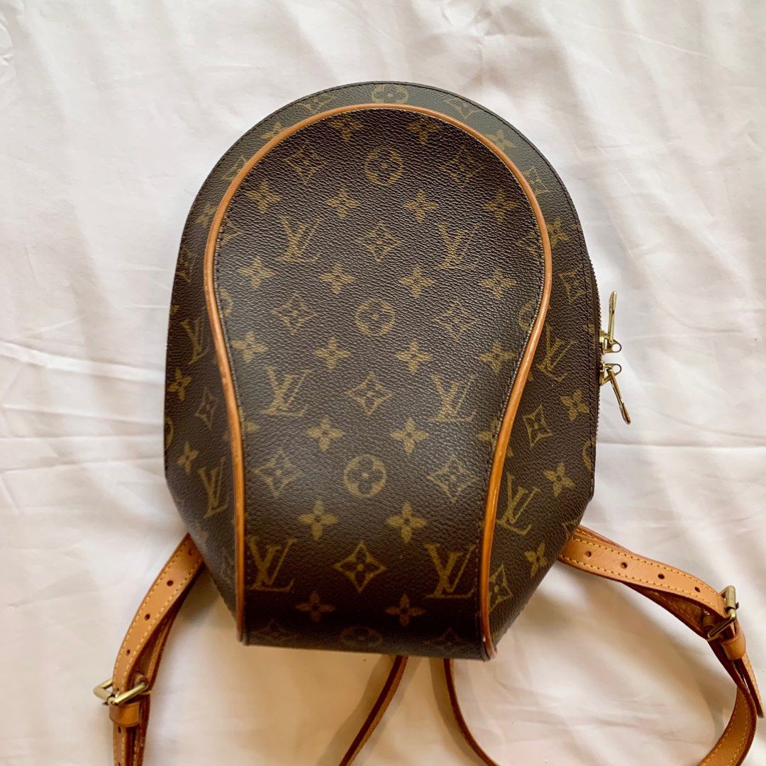 AUTHENTIC Louis Vuitton Ellipse Backpack in Coated Canvas Gold Hardware